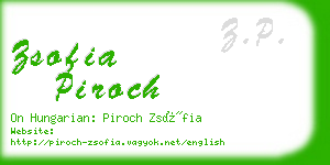 zsofia piroch business card